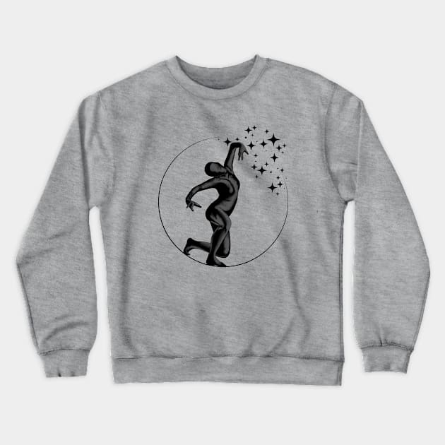 Weird Lady in a Circle Crewneck Sweatshirt by Slightly Unhinged